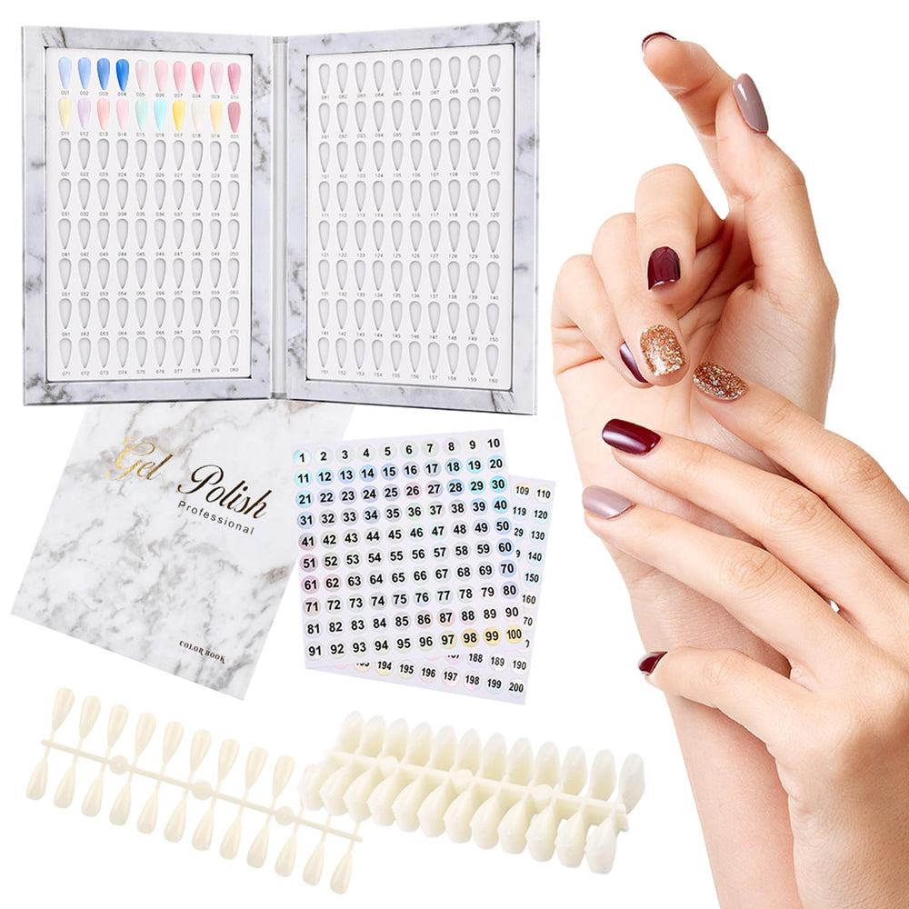 Restynic nail tips display with 240 pieces highlights organized tips for fast selection.
