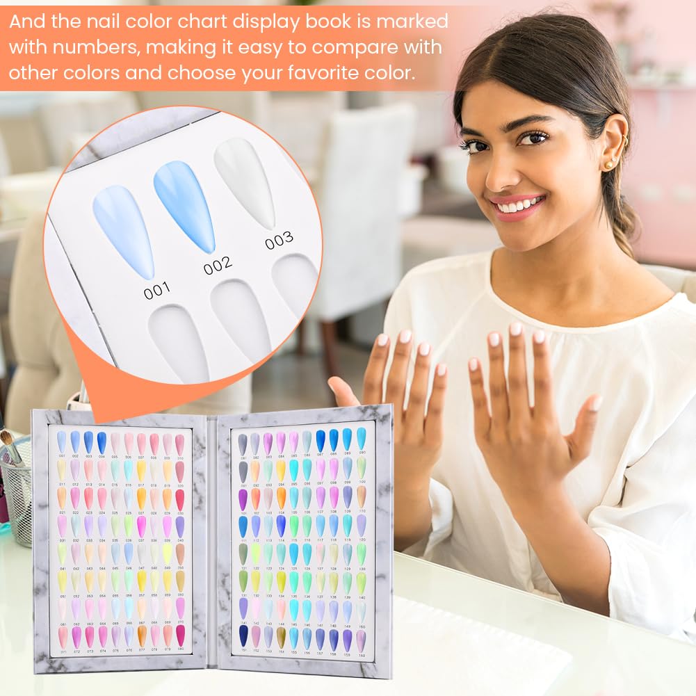 Restynic portable book-style nail display fits in bags for craft fairs and mobile salons.