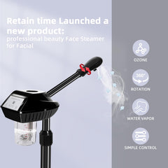 Retain Time facial steamer adjustable height demonstrates customizable comfort during routines