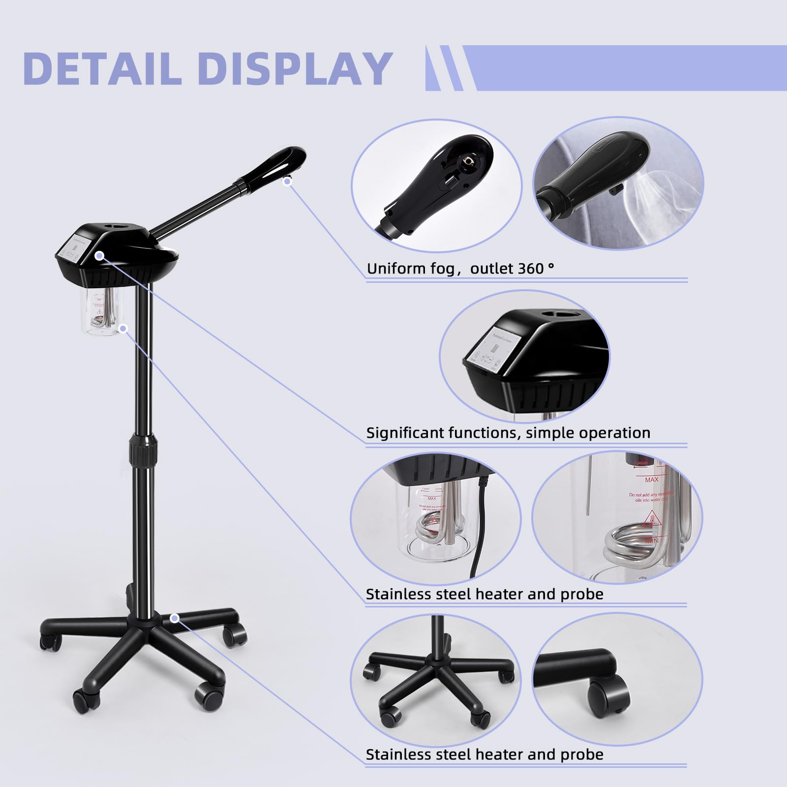 Retain Time facial steamer suitable for professional and home use
