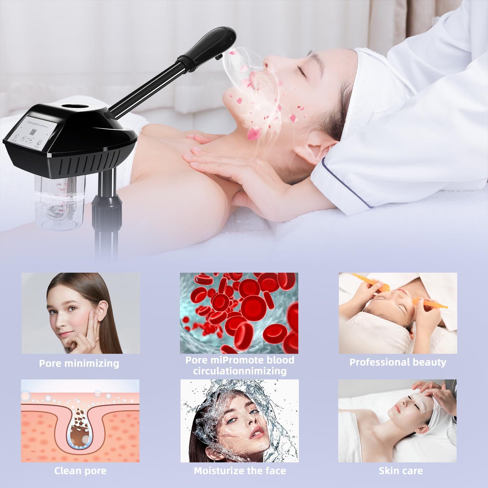 Retain Time face steamer quiet operation supports uninterrupted home spa sessions