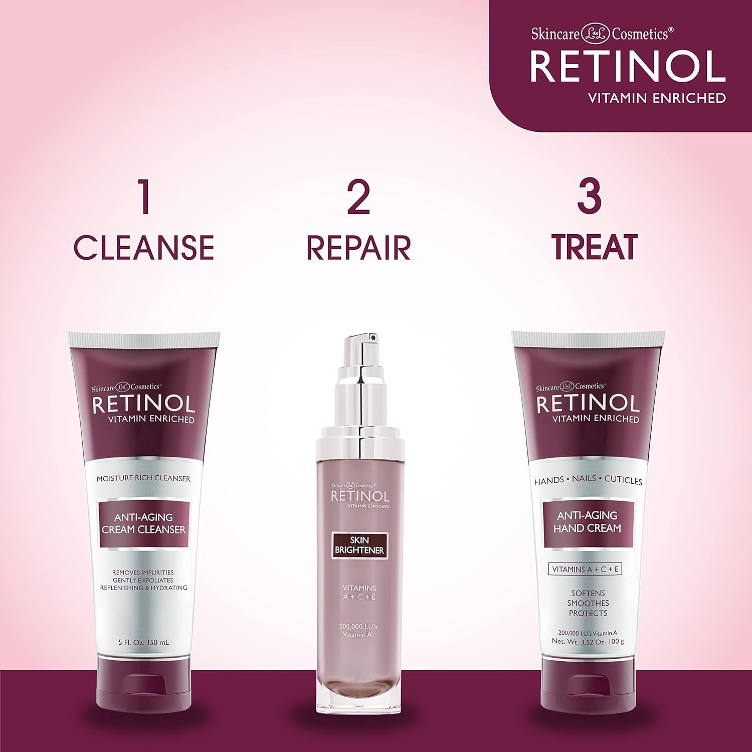 Retinol Anti-Aging Hand Cream rich, non-greasy finish improves hand feel.