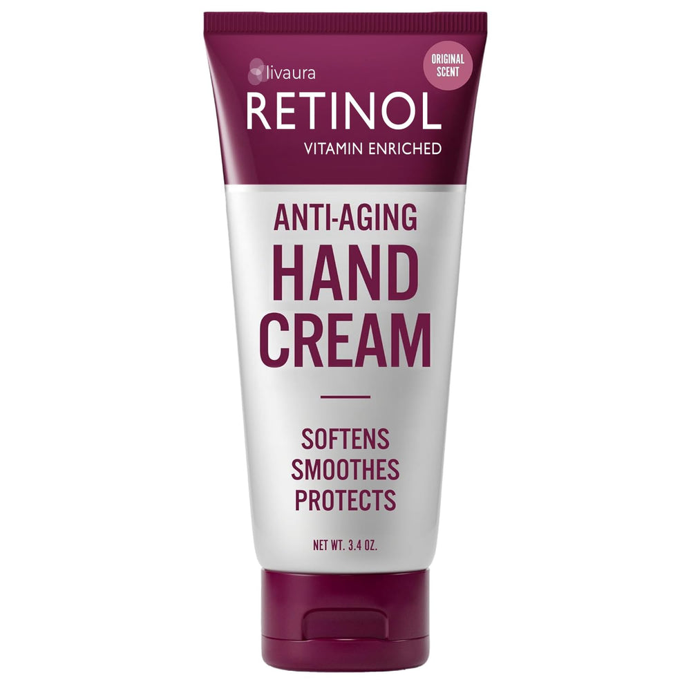 Retinol Anti-Aging Hand Cream rich texture swatch demonstrates deep moisturization.