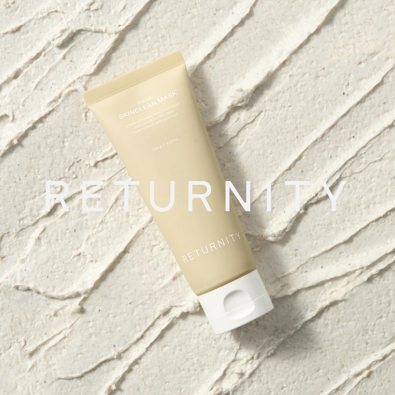 RETURNITY finished skin glow after use suggests radiant complexion.