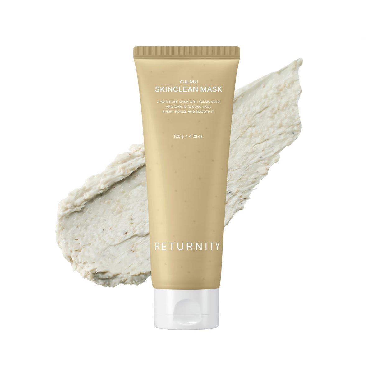 RETURNITY Gentle Exfoliating Mask application close-up for a smooth skincare ritual.