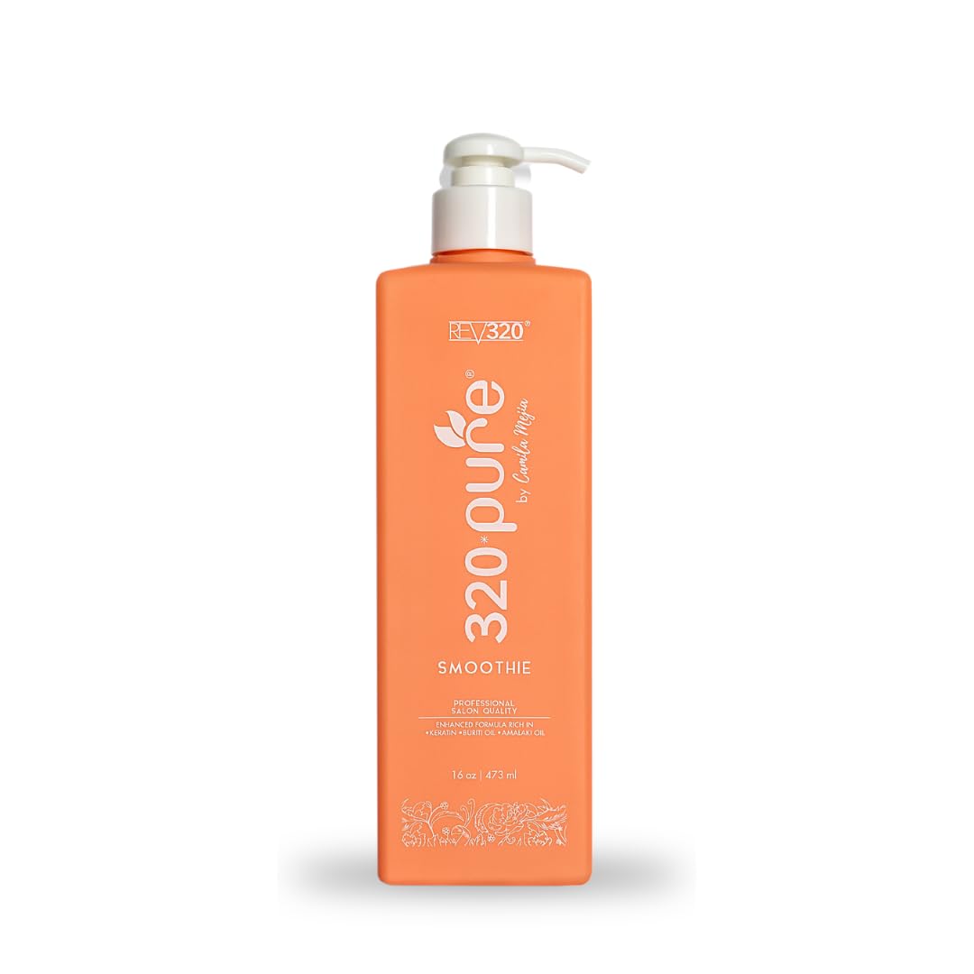 Rev320 320Pure Smoothie bottle-pump front view for easy, mess-free detangling and hydration.