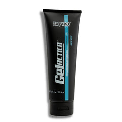 Rev320 long-lasting hold shown on modeled hair with defined shine.