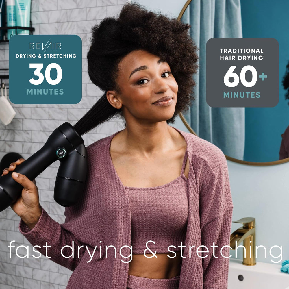 REVAIR temperature-sensors maintain steady heat for safe styling.