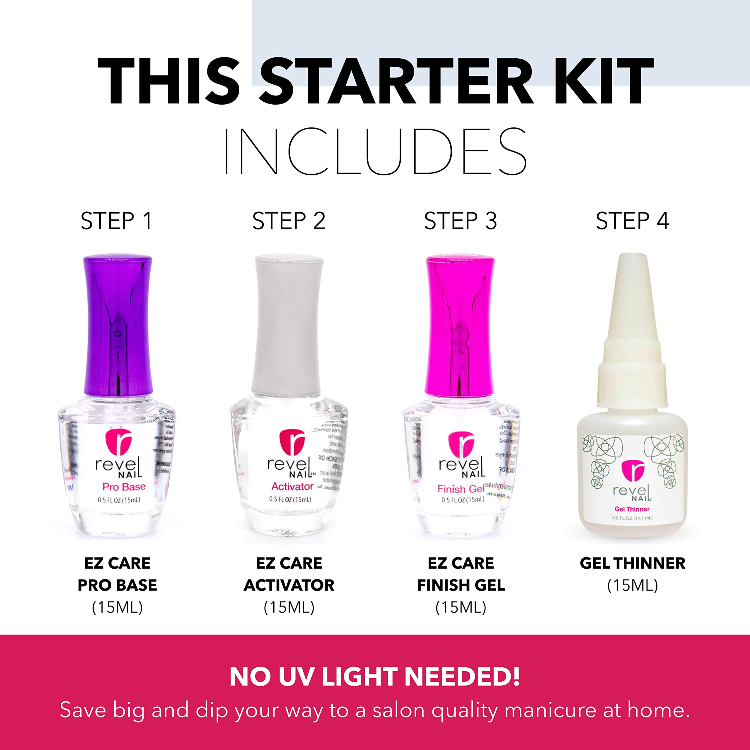 Revel Nail Activator shot demonstrates quick layer setting for a strong finish.