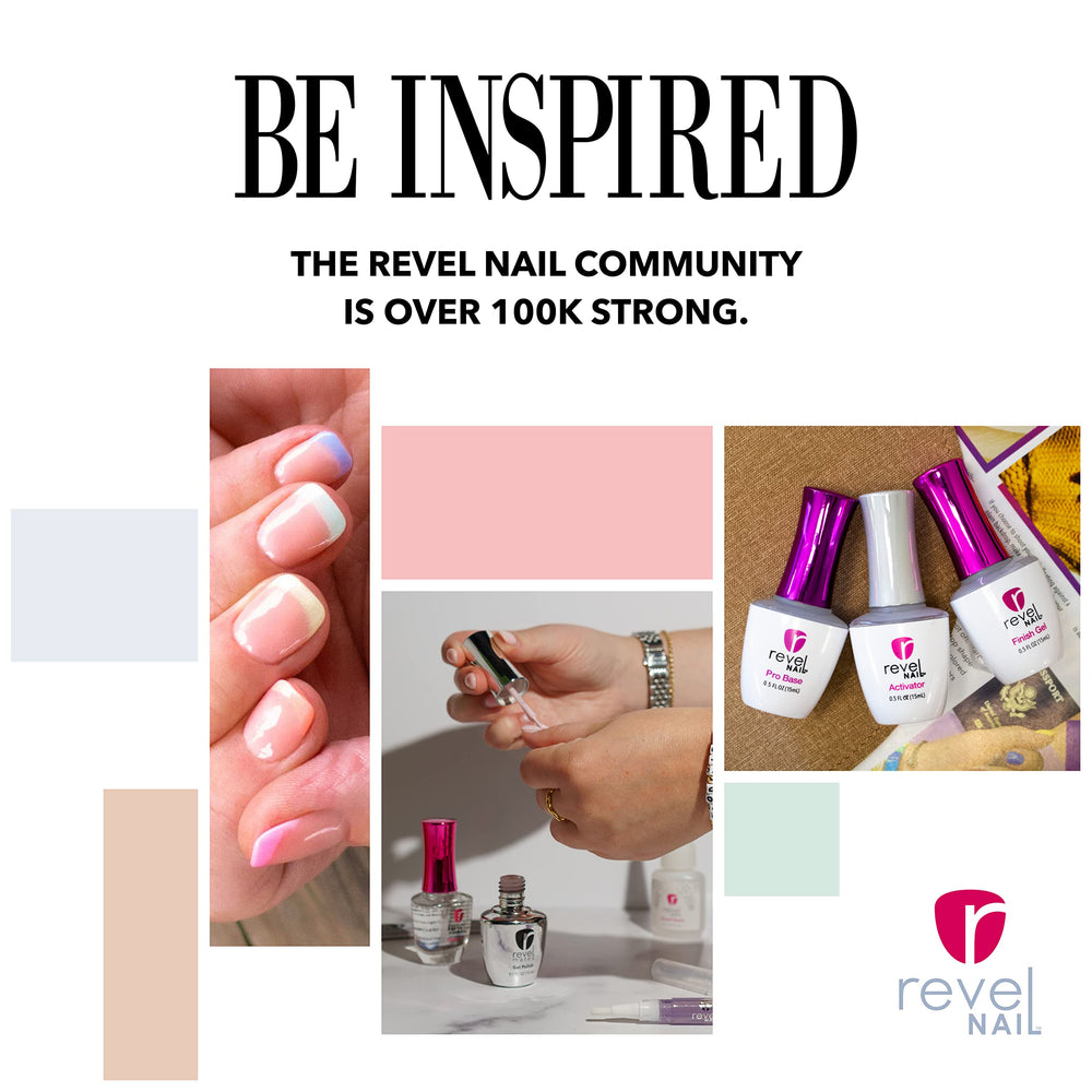 Revel Nail Dip Powder Shine close-up reveals a vibrant, high-gloss finish.