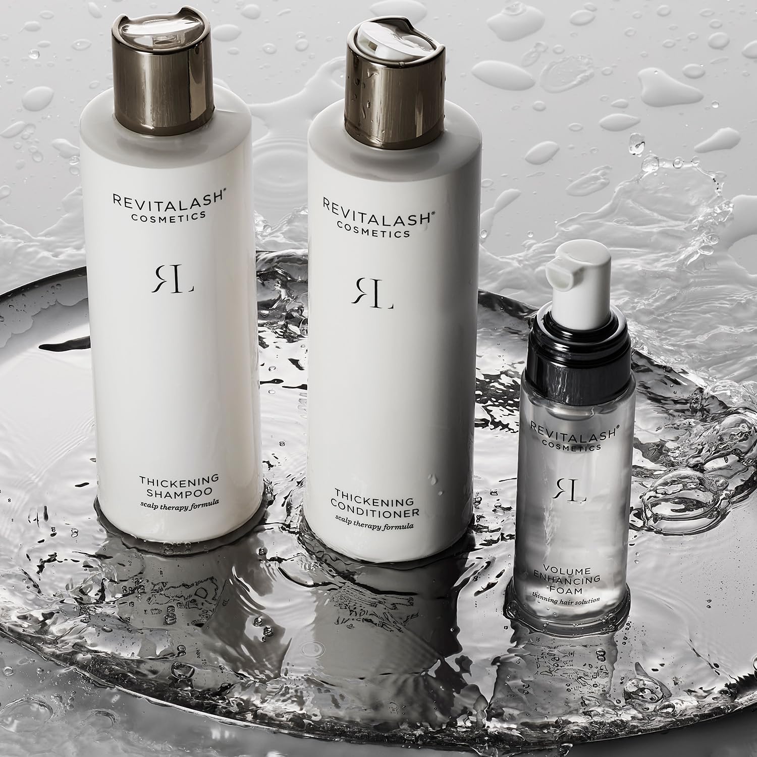 RevitaLash bottle beside common object illustrating size and travel-friendly benefit