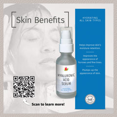 Reviva Labs Hyaluronic Serum texture swirl shows rich moisture without greasiness.