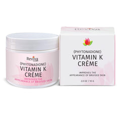 Reviva Labs Vitamin K Creme bruising bottle shows potential bruising appearance improvement