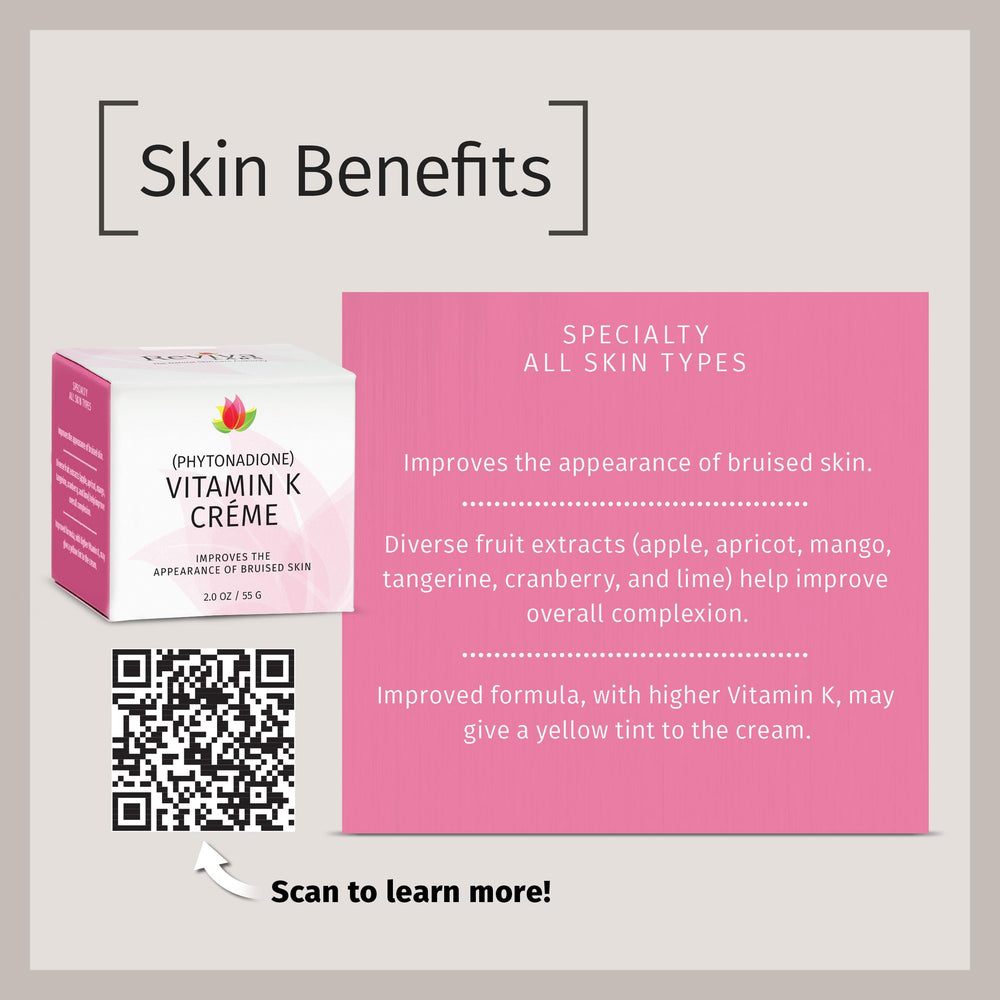 Reviva Labs Vitamin K Creme soybean oil swirl emphasizes rich hydration