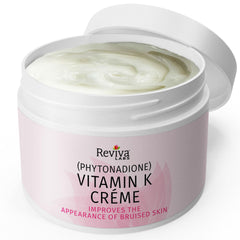 Reviva Labs Vitamin K Creme wrinkles cream swatch hints at smoother skin