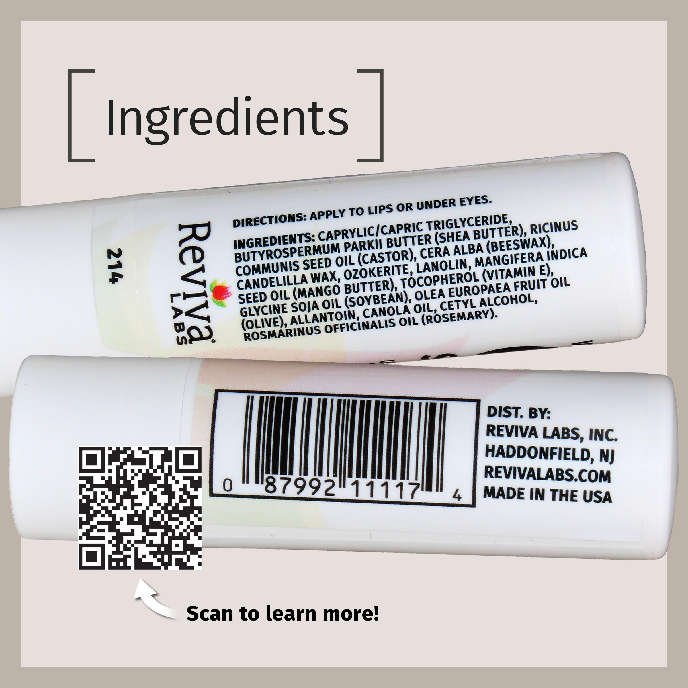 Reviva Labs Vitamina E Stick de formato portátil para retoques en cualquier lugar