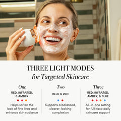 Revive Lux Soniqué Mini LED activation highlights blue and red light therapy options
