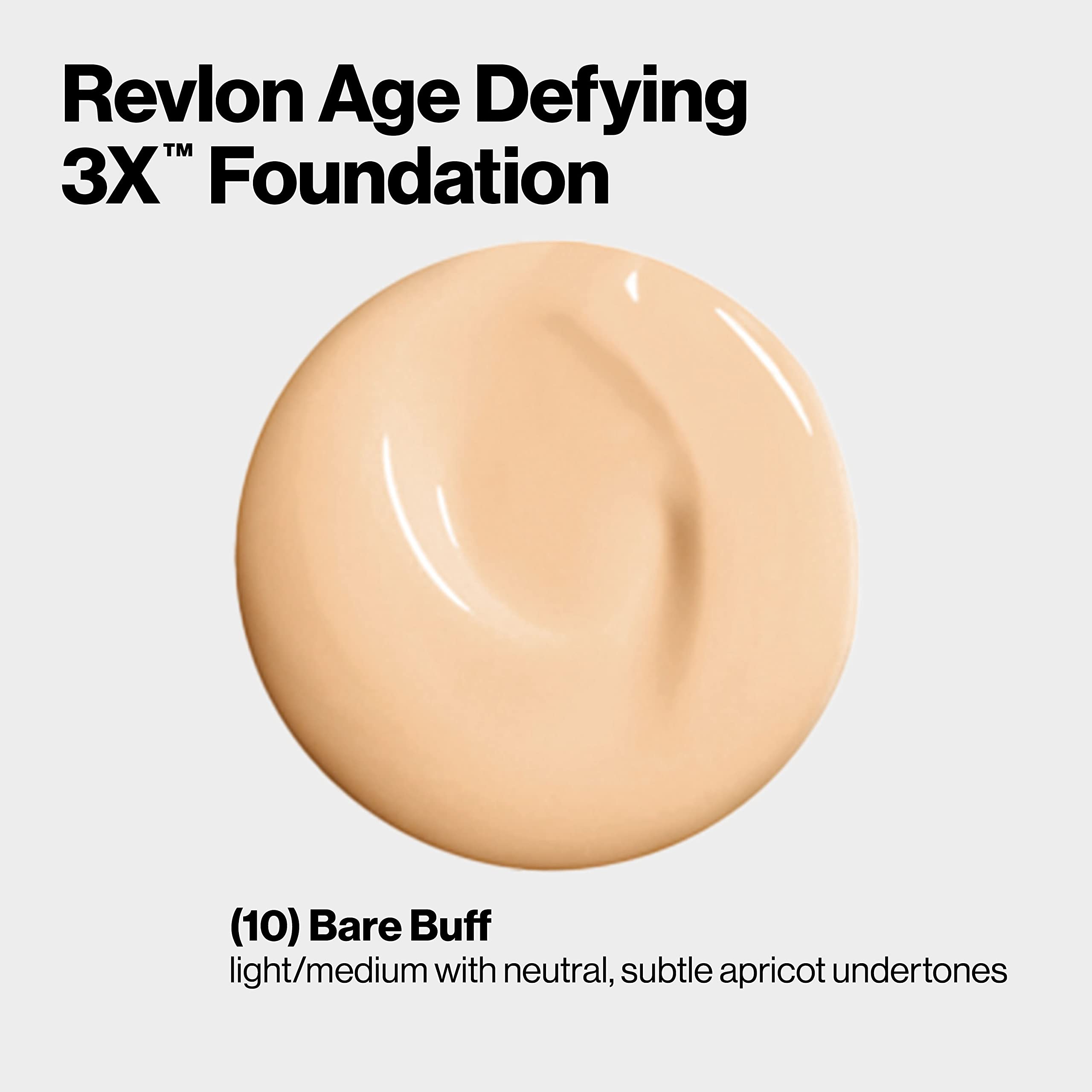 REVLON age-defying 3X box packaging highlights anti-aging, firming benefits and premium presentation.