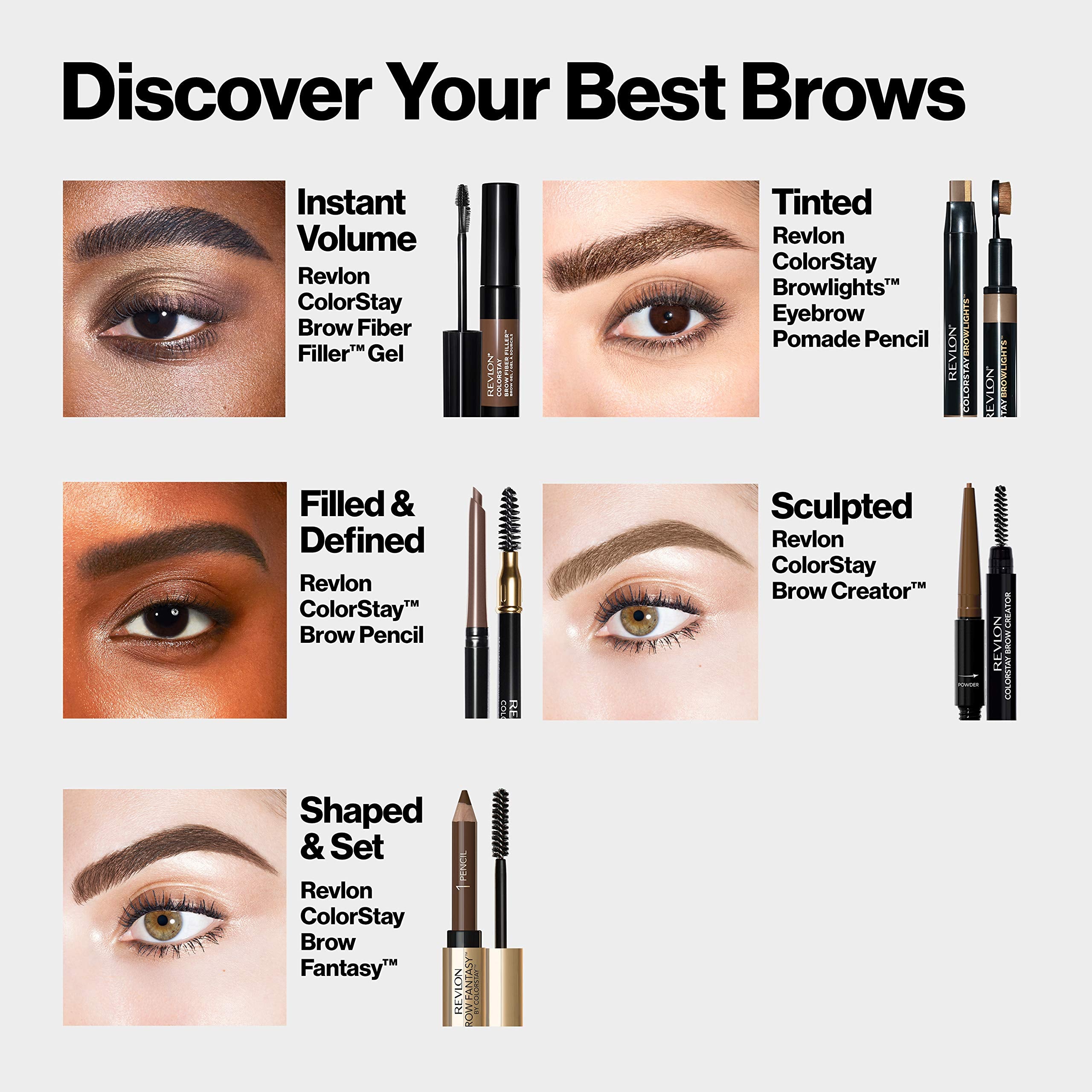 Revlon Brow Fantasy application on brows demonstrating natural finish.