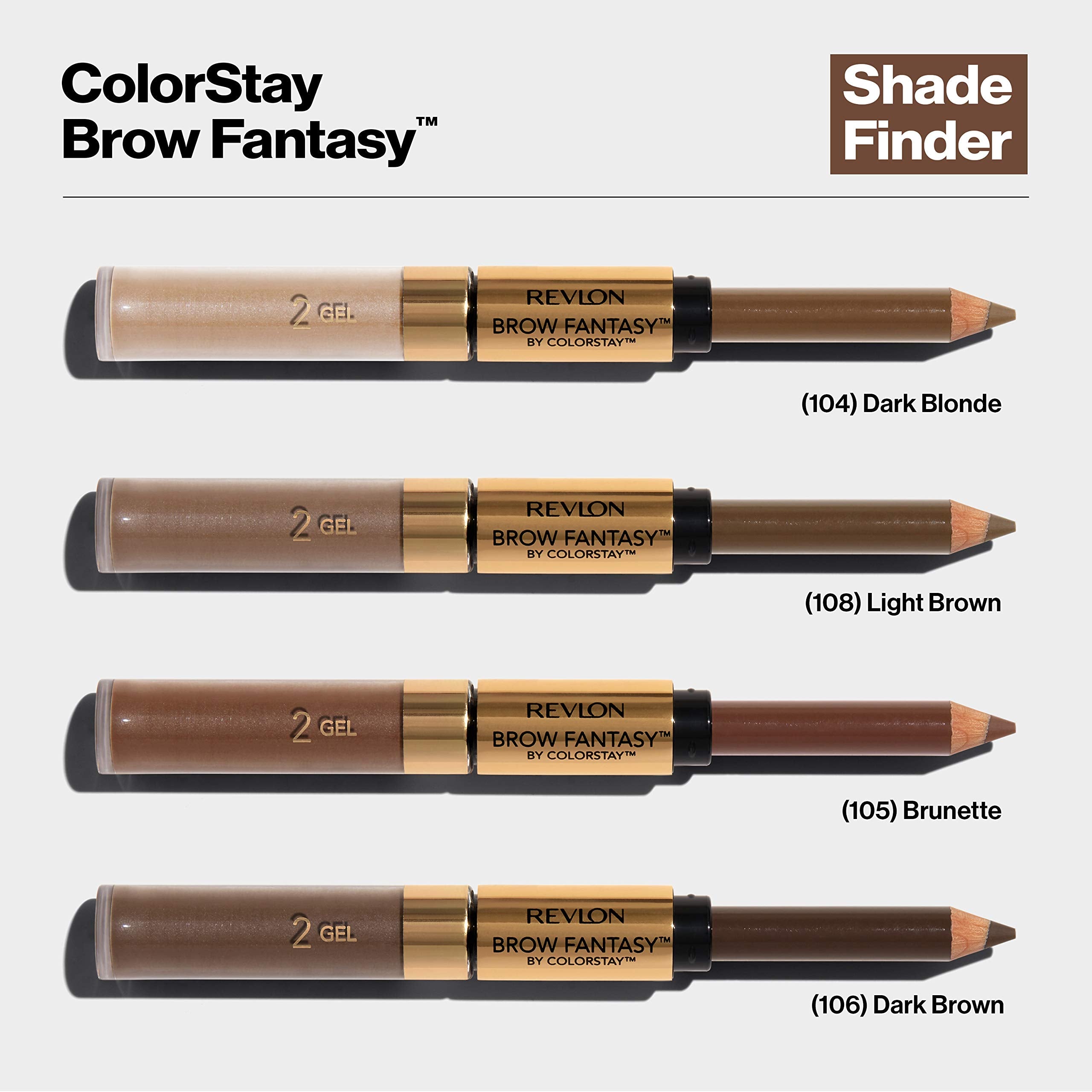 Revlon Brow Fantasy closeup of 2-in-1 brow tool in action.