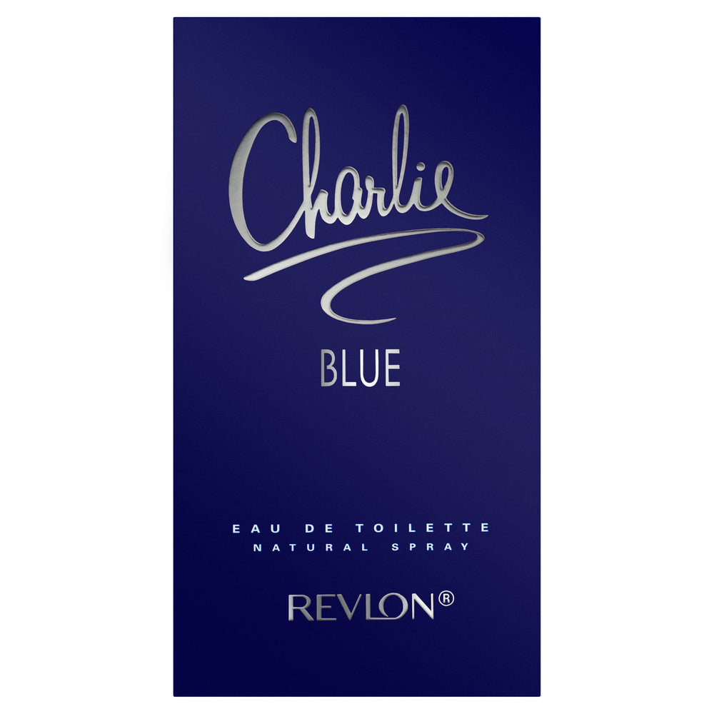 Revlon Charlie Blue packaging displays varied presentation.