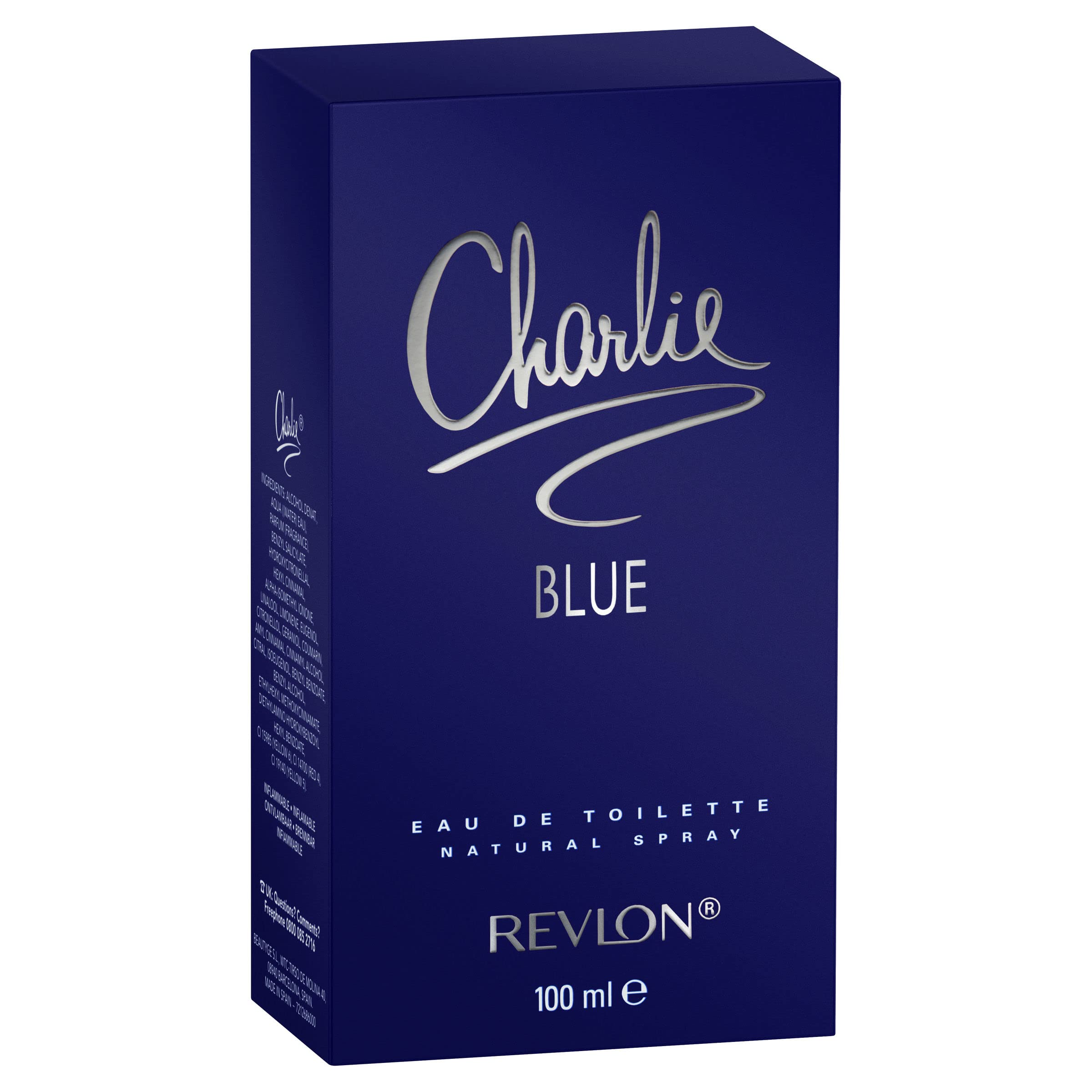 Revlon Charlie Blue wearer-hand shot for daytime wear.