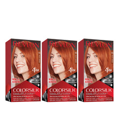 Revlon Colorsilk 45 Bright Auburn kit for at‑home color and gray coverage