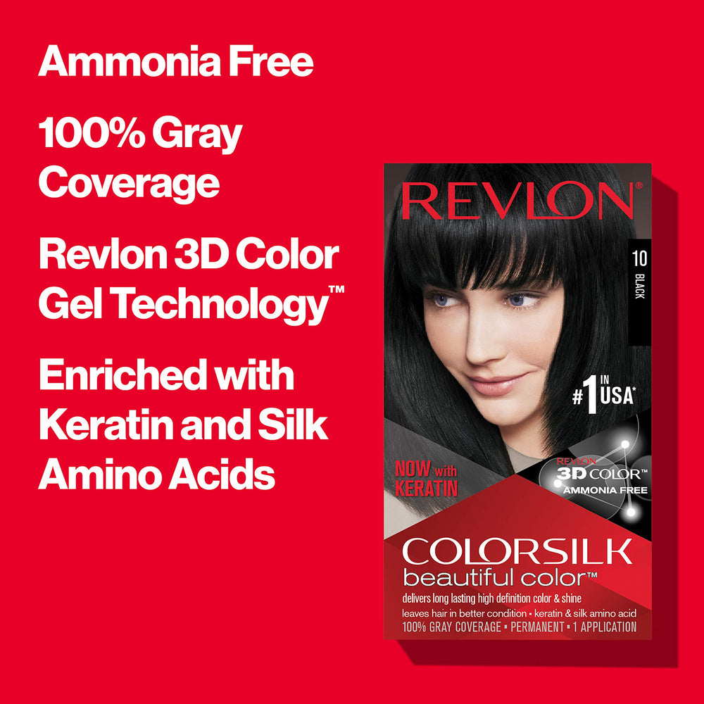 Revlon Colorsilk 51 Light Brown applying on hair shows rich, natural-looking color