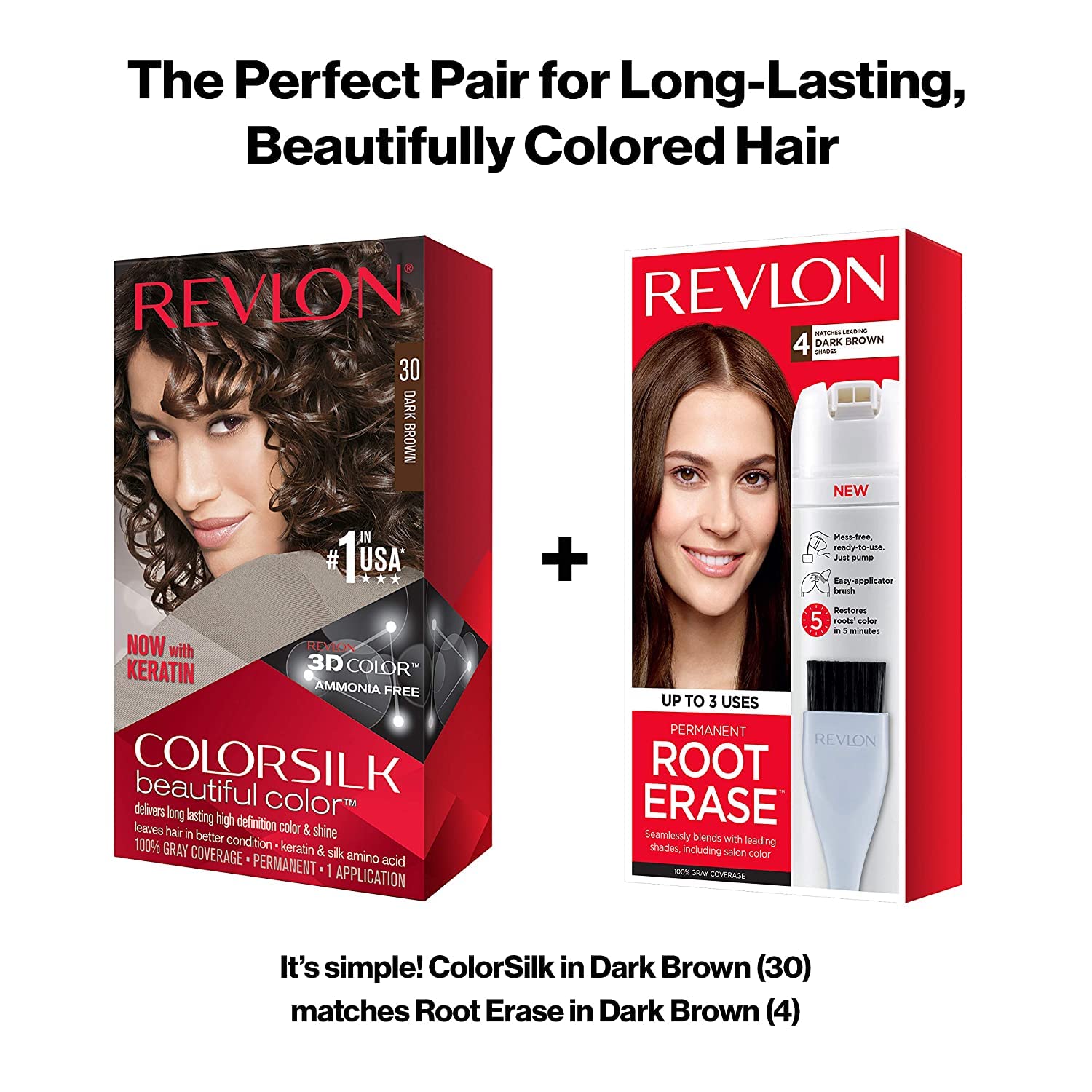 Revlon ColorSilk 30 Dark Brown packaging-scene emphasizes six-pack convenience