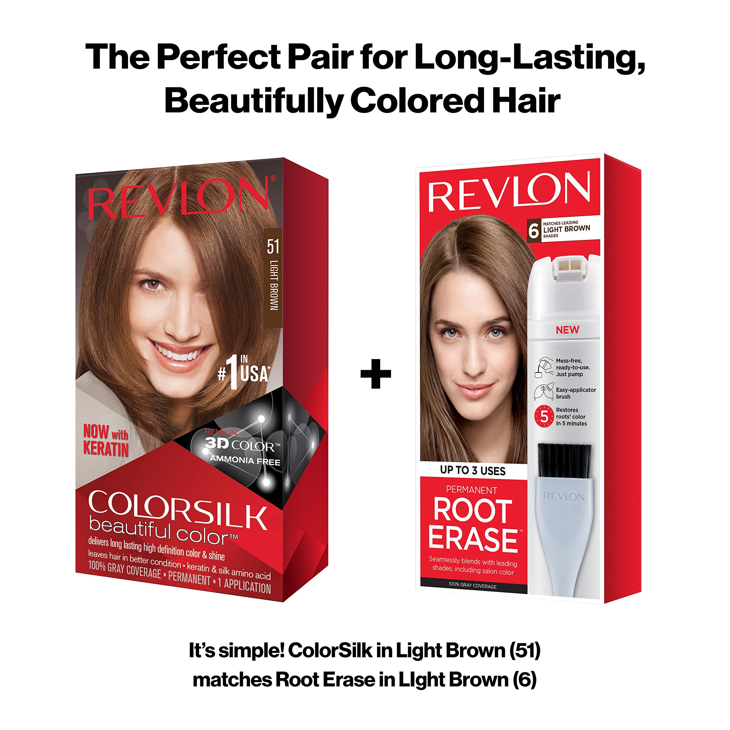 Revlon Colorsilk root-to-tip color application for even coverage.