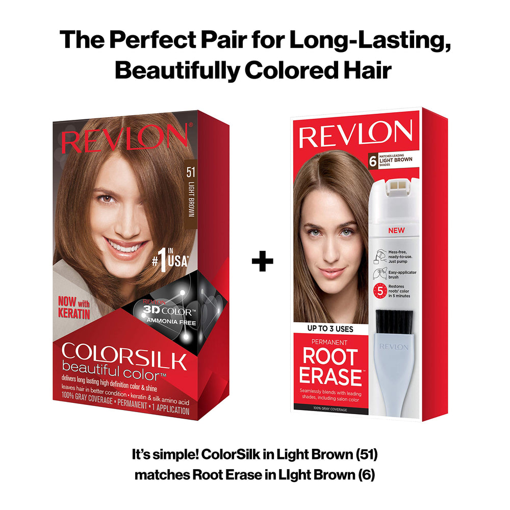 Revlon Colorsilk root-to-tip color application for even coverage.