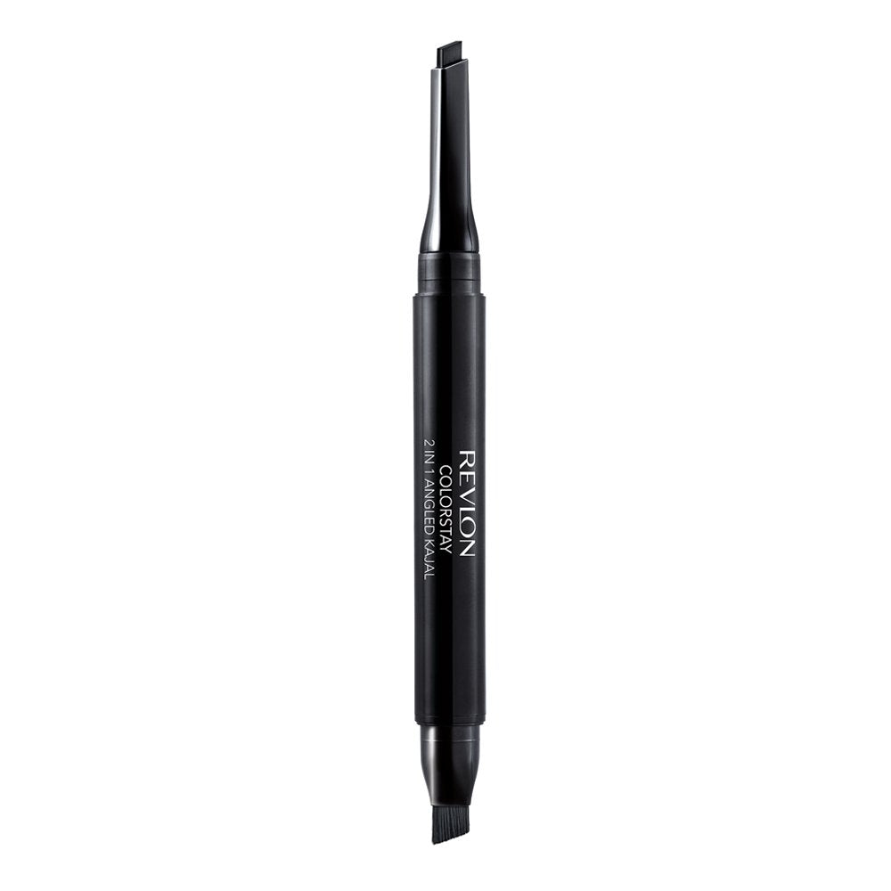 Revlon ColorStay 2-in-1 Angled Kajal Onyx swatch showing a bold, long-lasting line
