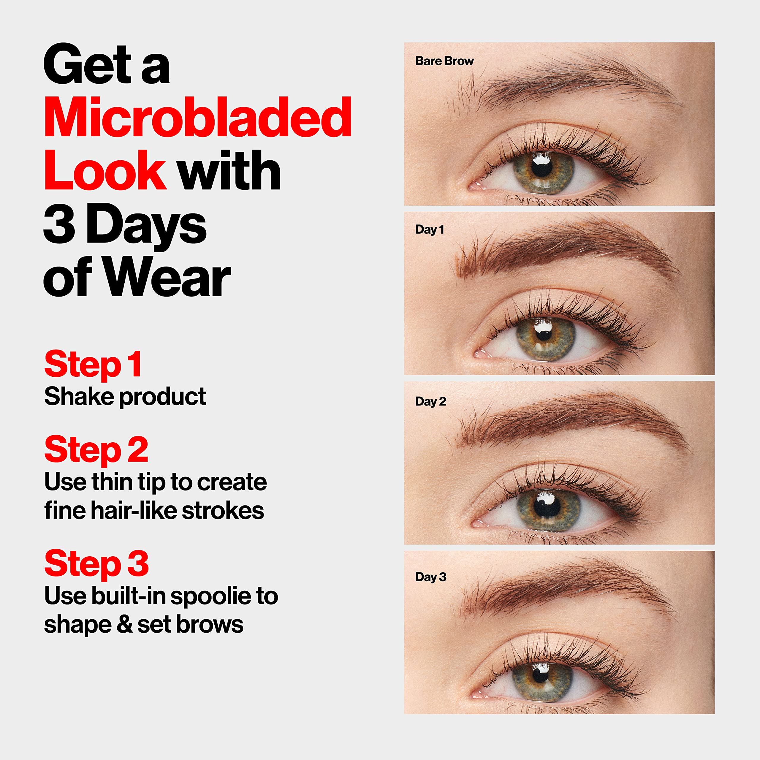 Revlon ColorStay Brow Ink flexible-hold formula delivers natural-looking brows.
