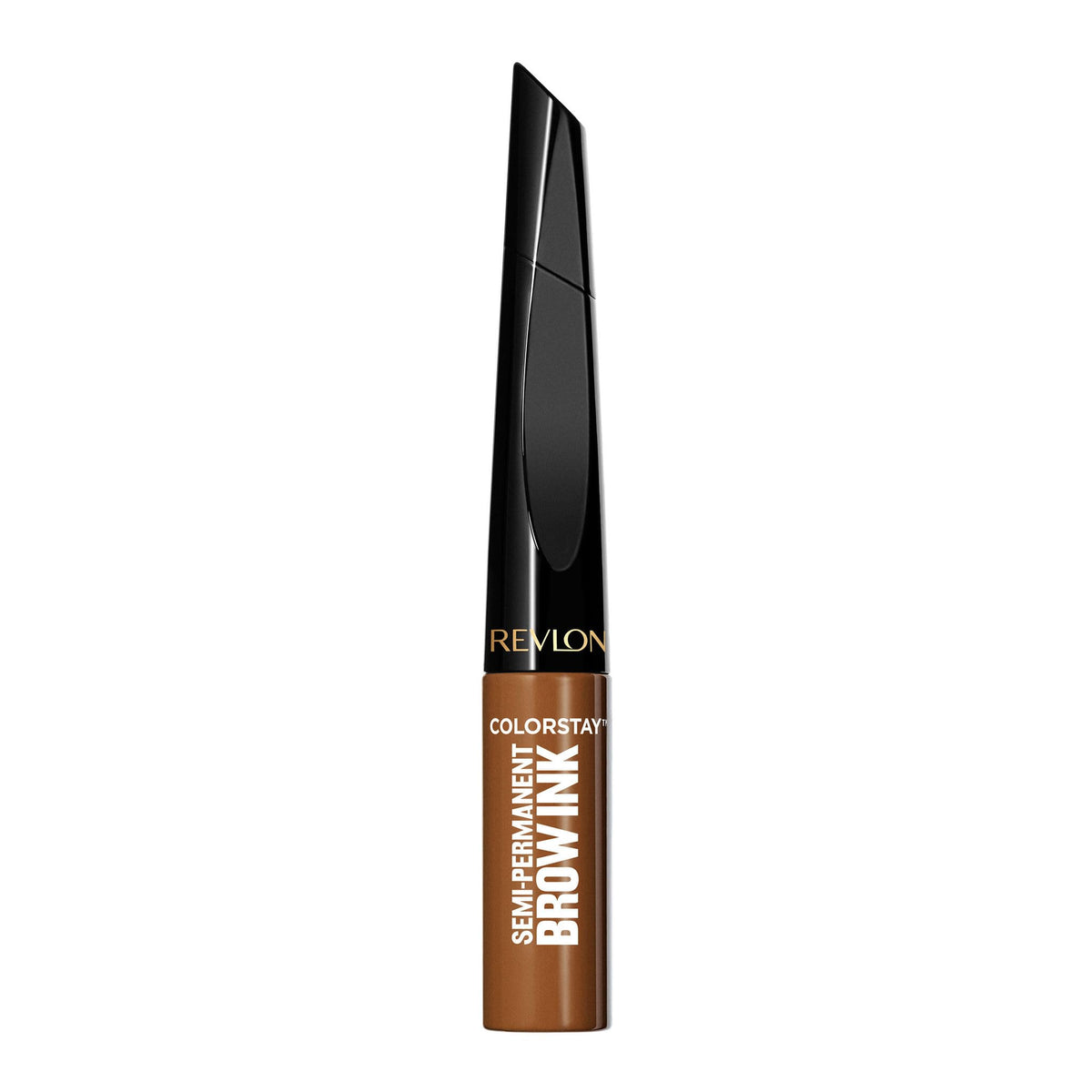 Revlon ColorStay Brow Ink spoolie applicator enables precise brow filling.