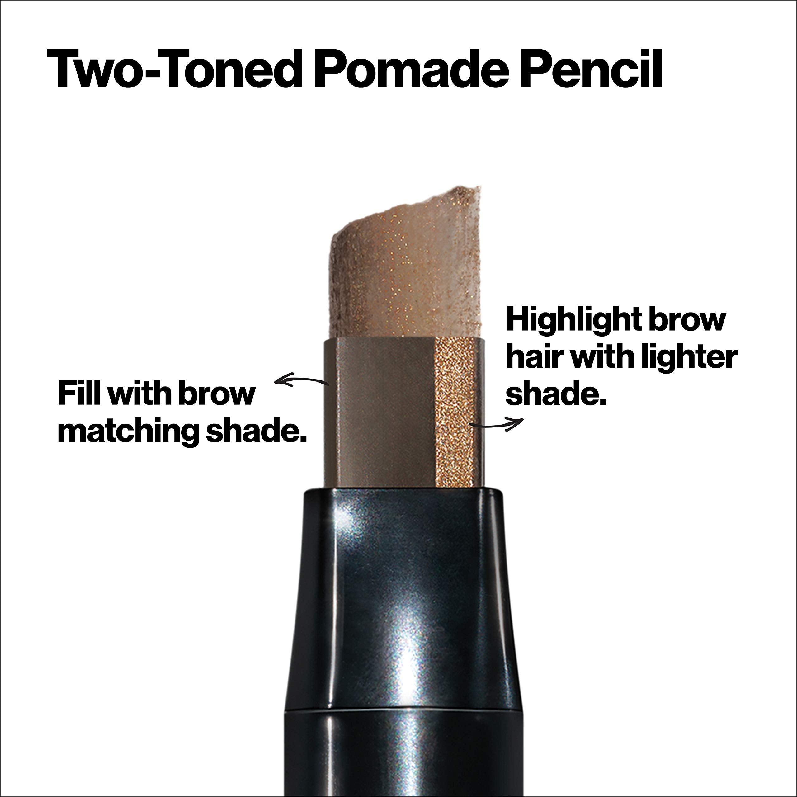 Revlon ColorStay BrowLights cream texture captured as velvet-smooth for easy sculpting.
