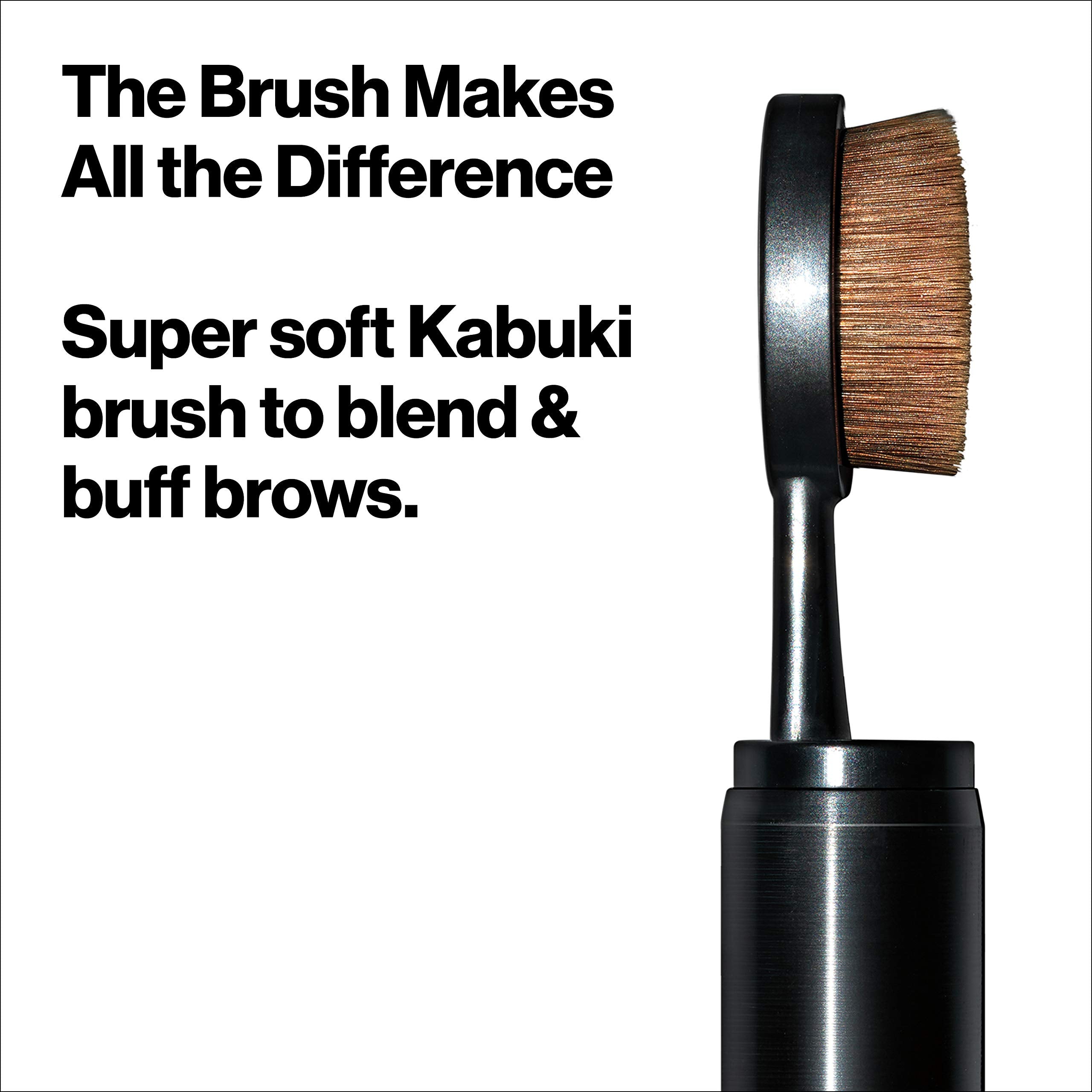 Revlon ColorStay BrowLights reflective pearls lift brow arch with subtle shimmer.