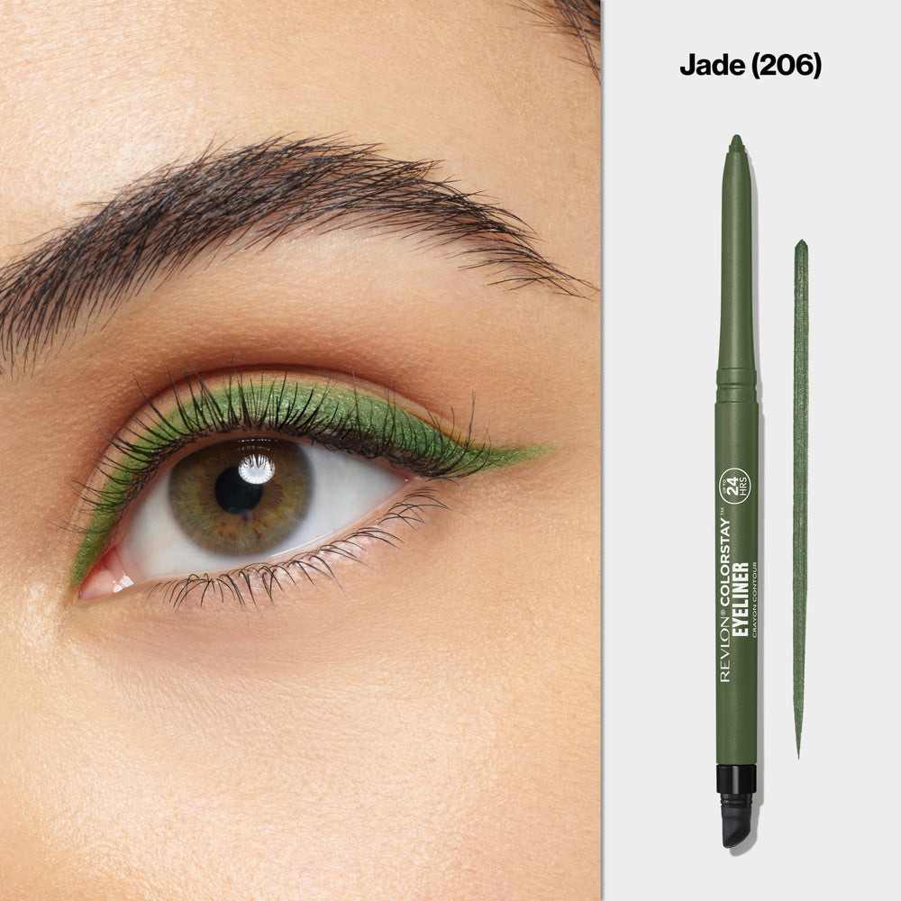 Revlon ColorStay Jade pencil-tip closeup for precise line definition