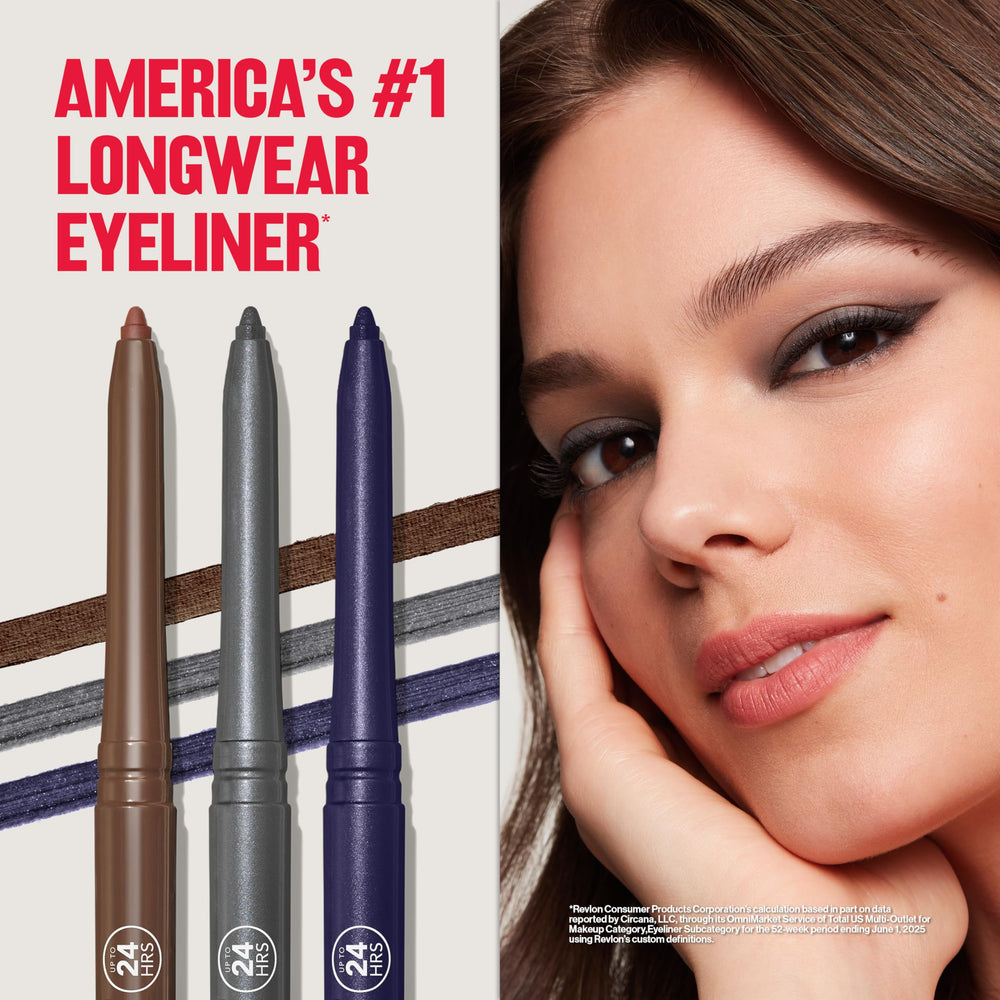 Revlon ColorStay Eyeliner Pencil dramatic line close-up.