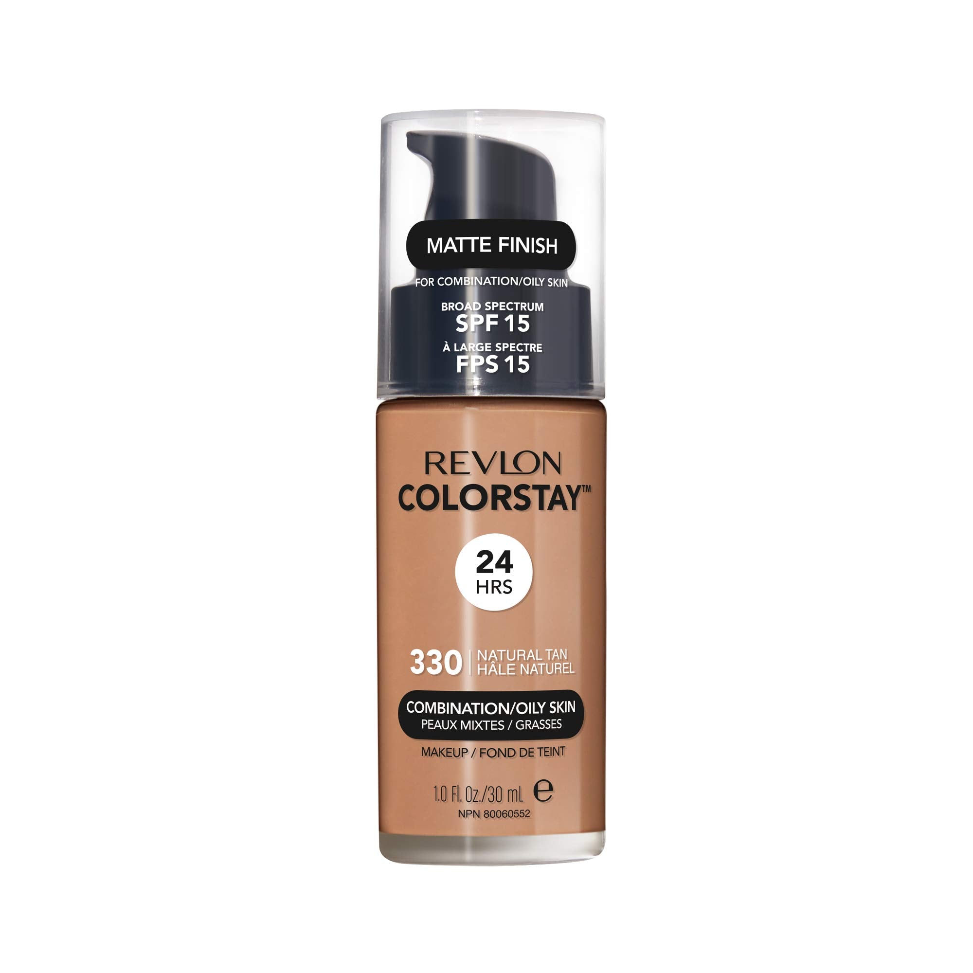Revlon ColorStay bottle shows oil-free, long-wear finish for all-day confidence.