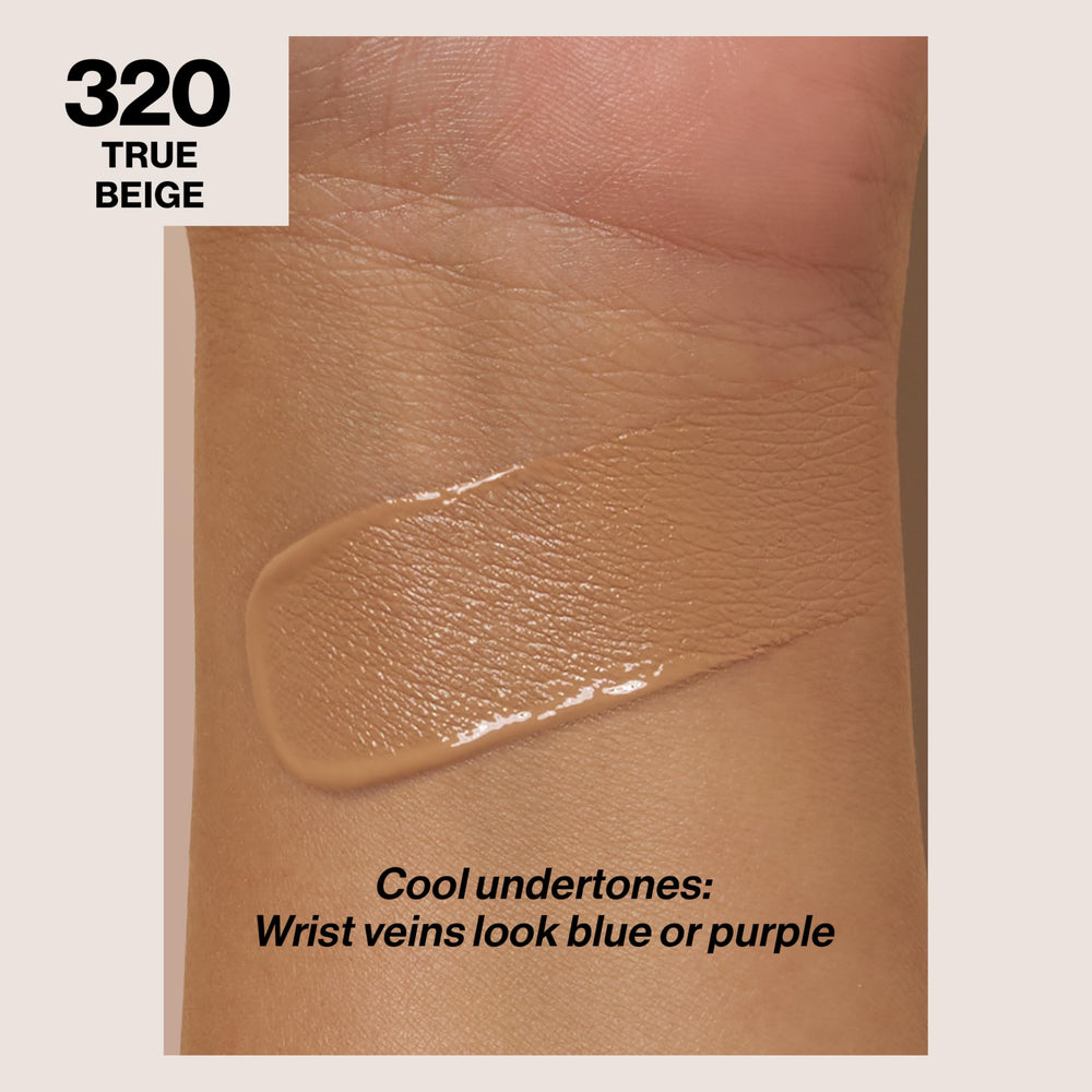 Revlon ColorStay swatches highlighting shade match and natural finish