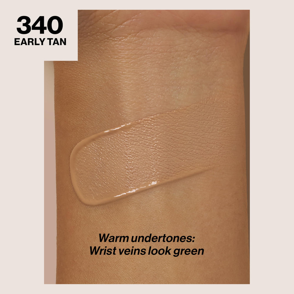 Revlon ColorStay longwear foundation SPF 15 label indicating sun protection in everyday makeup