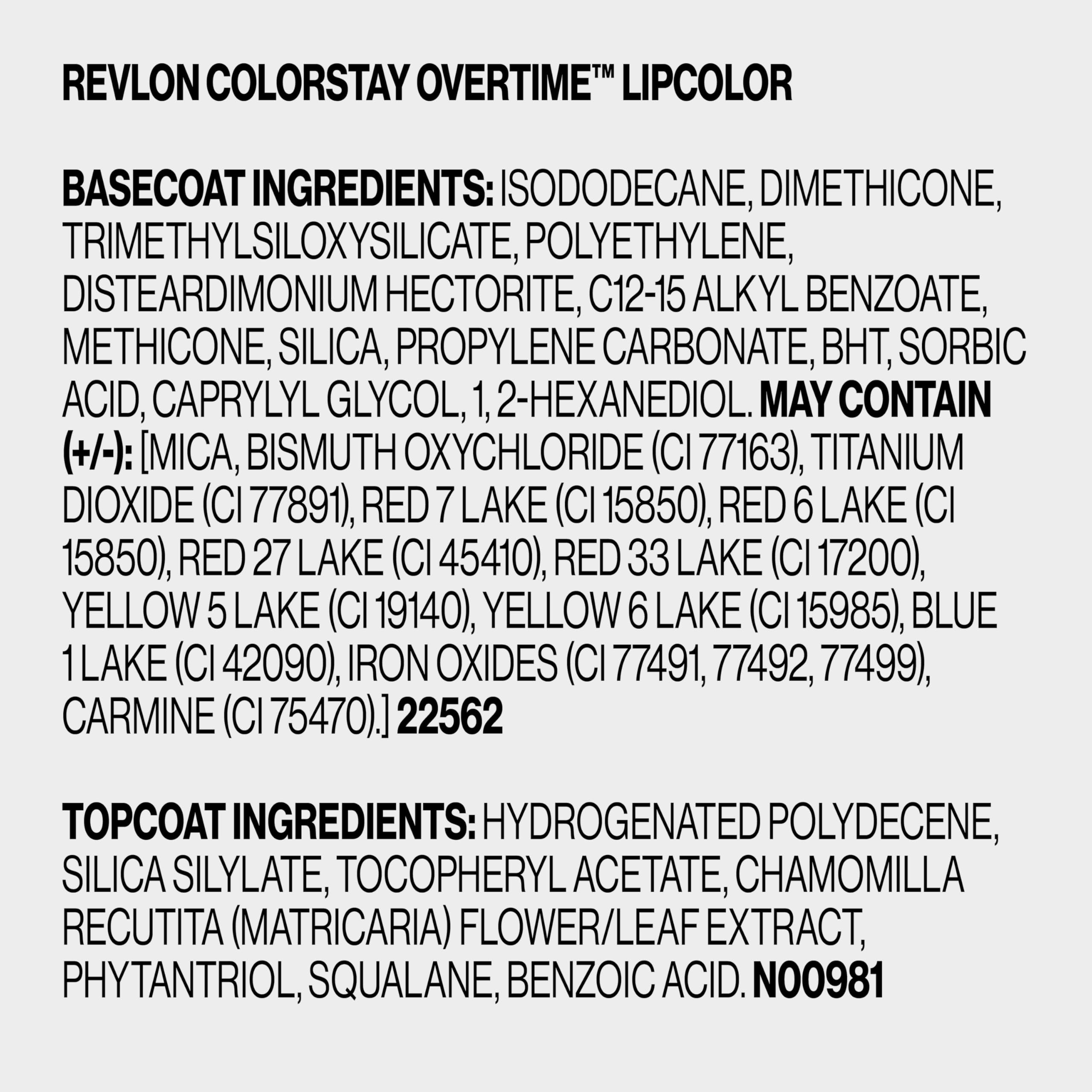 REVLON ColorStay Overtime lipcolor travel packaging for on-the-go touchups