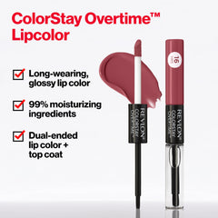 REVLON ColorStay Overtime clear top coat gloss closeup for shine