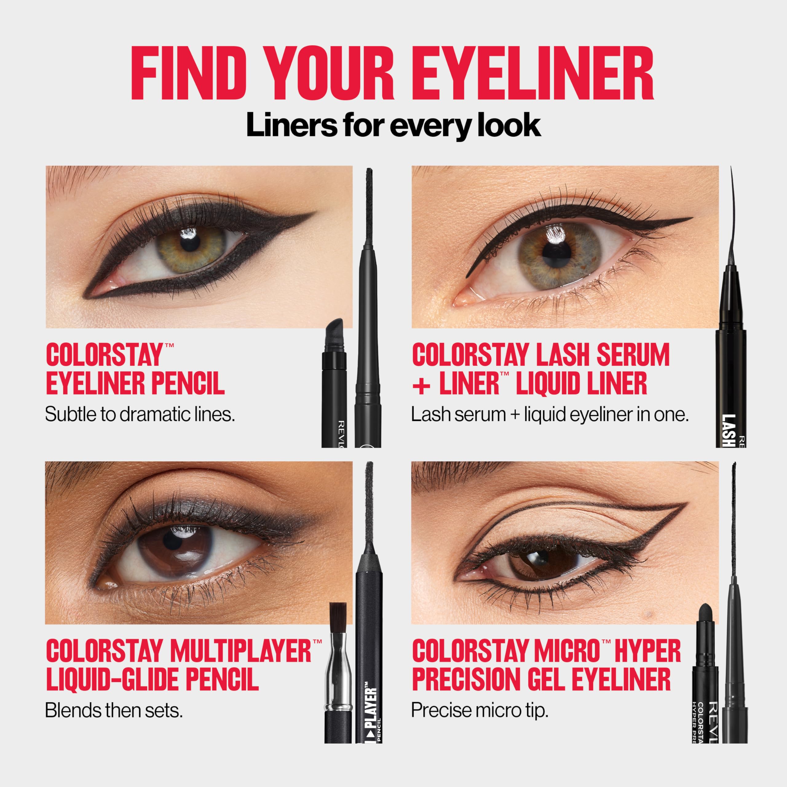 Revlon ColorStay Pencil Eyeliner built-in smudger for blending and texture