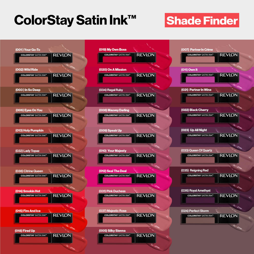 REVLON ColorStay Satin Ink On a Mission on lips in natural light