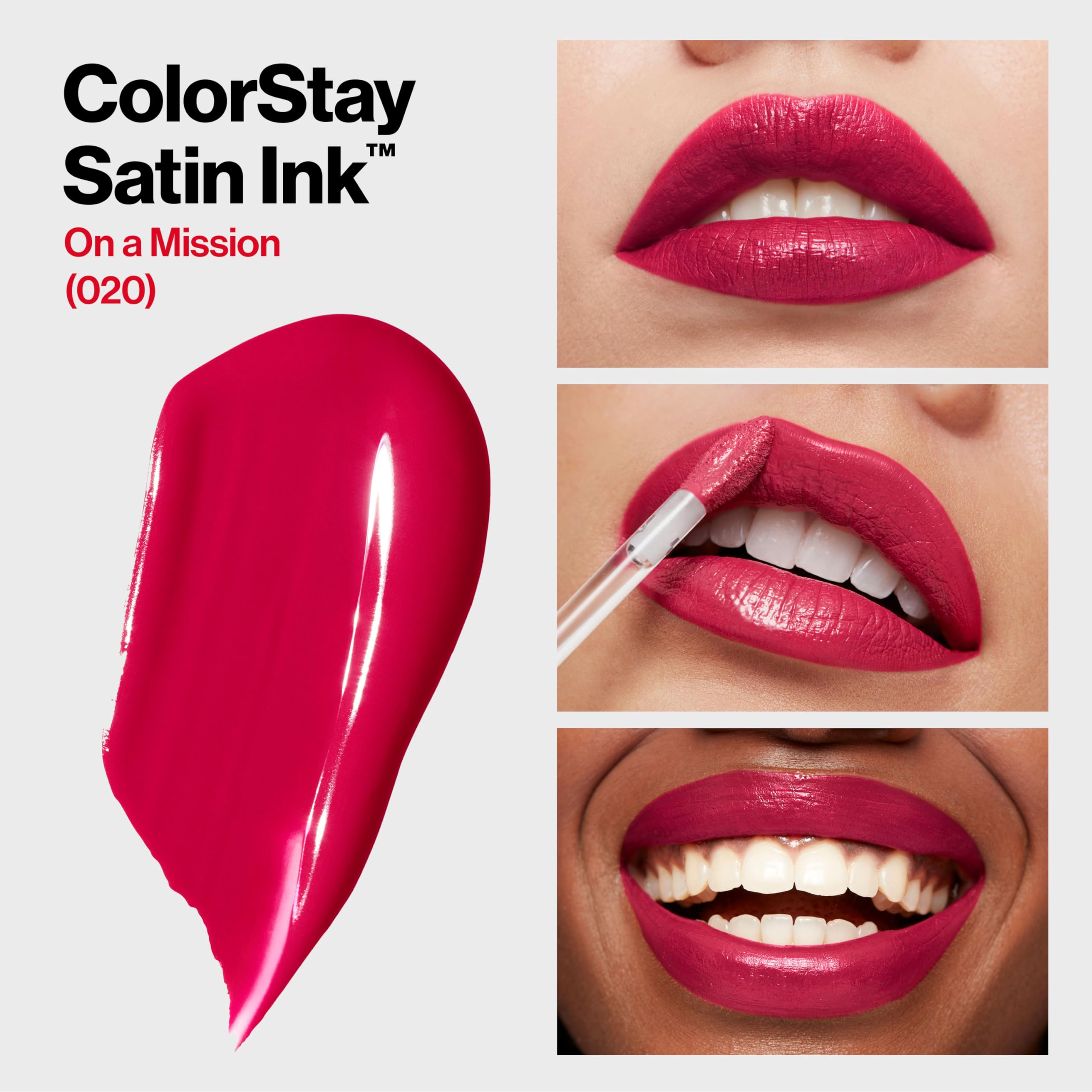 REVLON ColorStay Satin Ink packaging close-up highlighting sleek tube design