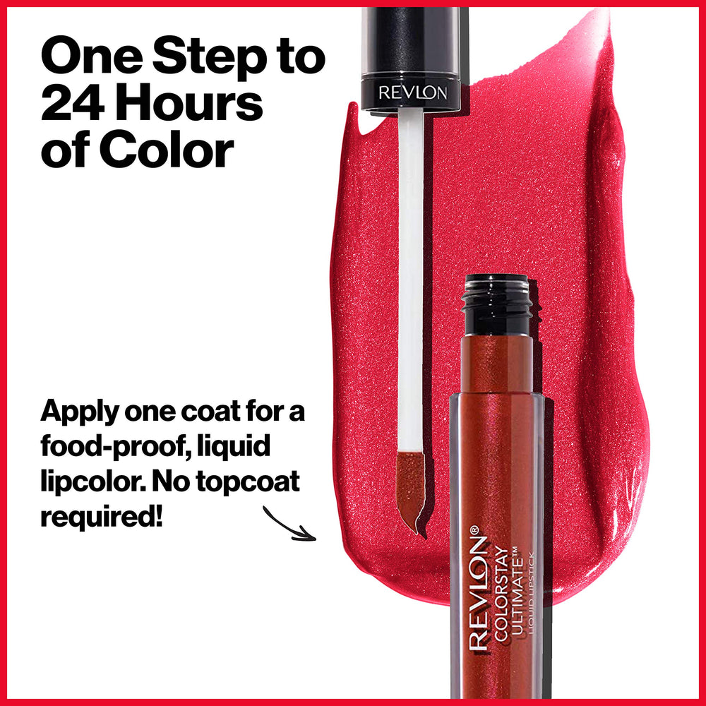 REVLON ColorStay one-coat color example shows bold coverage without top coat.