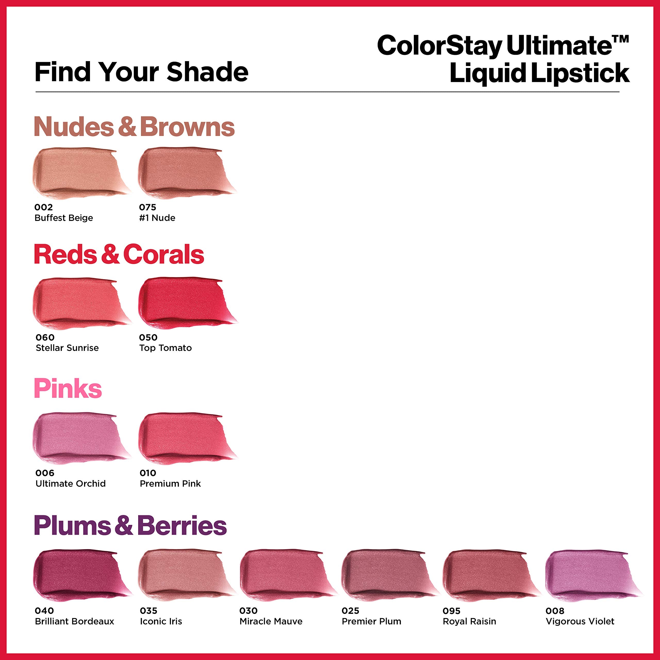 REVLON ColorStay packaging display highlights product availability and shade range.