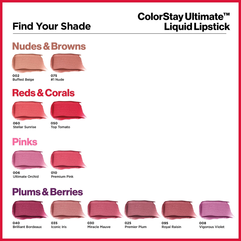 REVLON ColorStay packaging display highlights product availability and shade range.