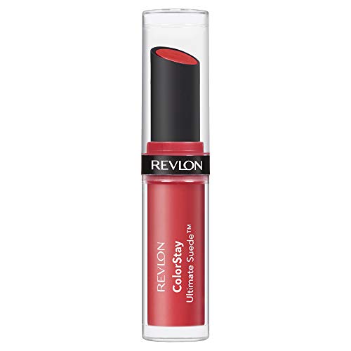 Revlon ColorStay Ultimate Suede creamy formula close-up shows instant lip hydration.